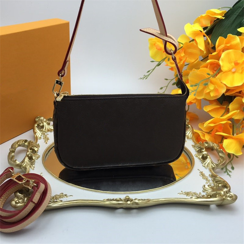 

Mini Pochette Accessories Tiny Shoulder Bags Little Pouch with Gold Chain Cute Purses Cross Body Luxury Pieces Mono Ebene Print Handbag Wallet Coin Pouches, Box