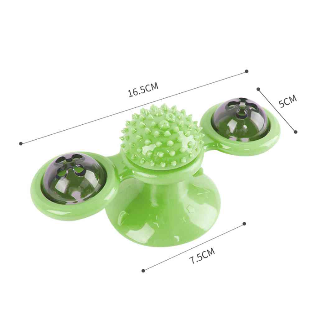 Cat Windmill Toy Portable Scratch Hair Brush Cat Toys With Catnip LED Ball Teeth Cleaning Pet Products Cats Puzzle Training Toy
