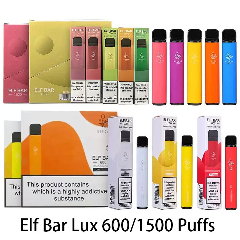 Elf Bar Lux Disposable electronic cigarette Pod Device 600/1500 puffs 850mAh Battery 4.8ml Prefilled Cartridge Vape Pen Vs Puff XXL Plus ESC
Elf Bar Lux Disposable electronic cigarette Pod Device 600/1500 puffs 850mAh Battery 4.8ml Prefilled Cartridge Vape Pen Vs Puff XXL Plus ESC