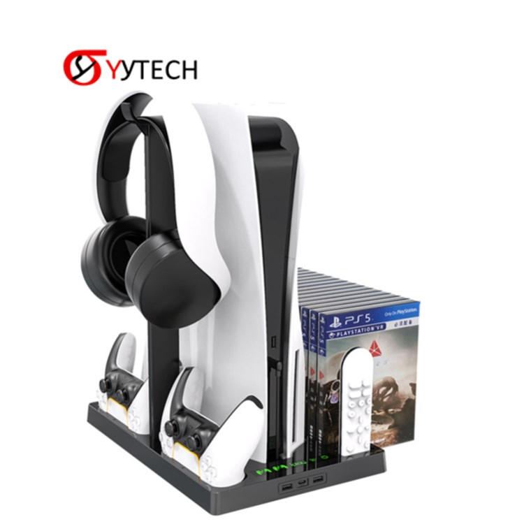 SYYTECH Replacement Parts Multifunctional Chargers Console Bracket Headset Cooling fan Controller Charging Stand Base for PS5 PlayStation 5
SYYTECH Replacement Parts Multifunctional Chargers Console Bracket Headset Cooling fan Controller Charging Stand Base for PS5 PlayStation 5