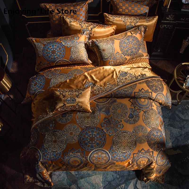 bedding sets luxury set king size golden silver satin bed doona duvet cover sheet juego de cama linge lit
bedding sets luxury set king size golden silver satin bed doona duvet cover sheet juego de cama linge lit