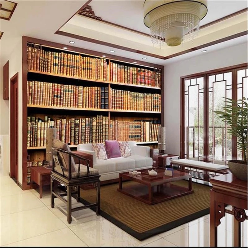 Custom photo murals 3D room wallpapers wall sticker Vintage book Shelf painting room Background decore