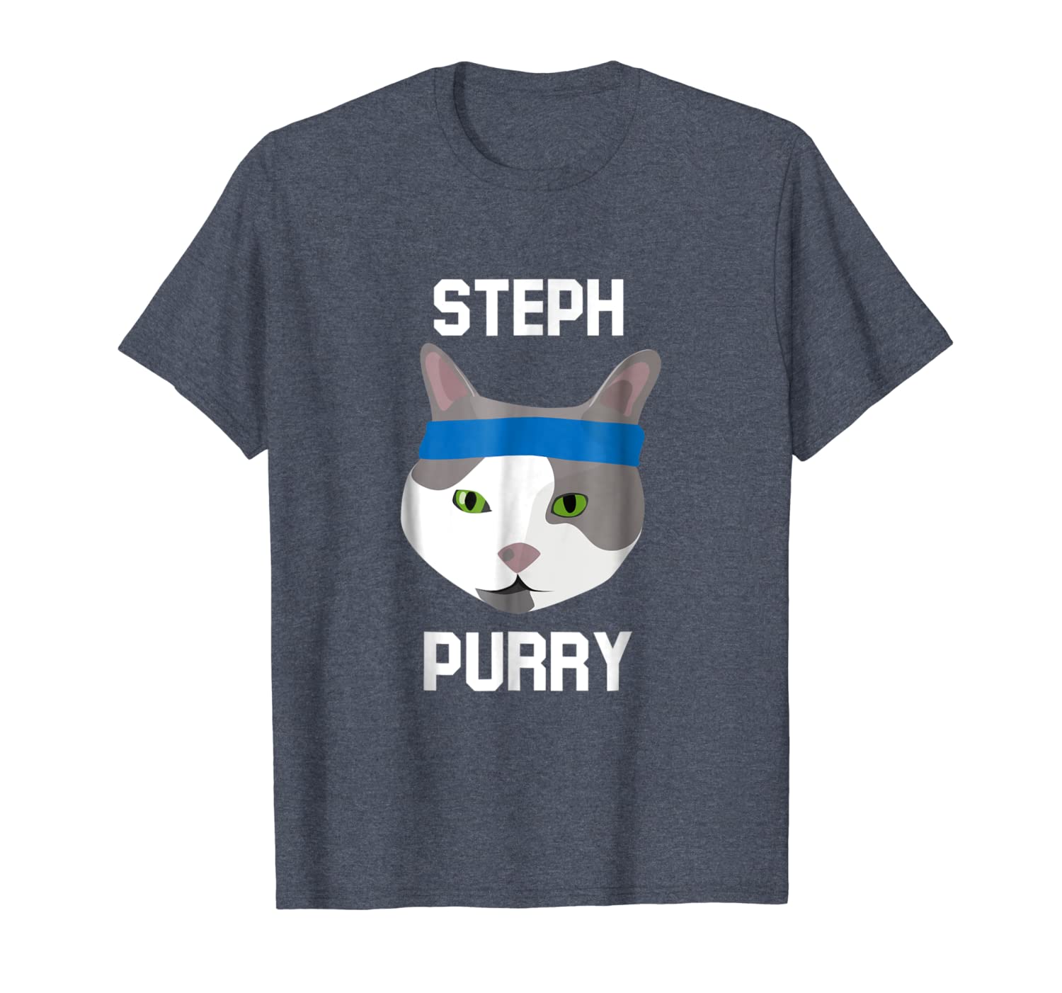 steph purry cat funny basketball t-shirt, White;black 
steph purry cat funny basketball t-shirt, White;black