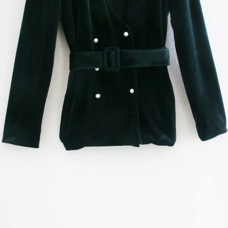 Fashion Women V Neck Sashes Double Breasted Velvet Blouse Female Long Sleeve Shirt Casual Lady Loose Tops Blusas S8312 210430