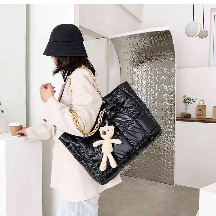 Fashion Space Cotton Tote Women Shoulder Bag Luxury Large Capacity Down Handbags Women Bags Designer Chain Big Shopper Bag Purse, Whiteb
Fashion Space Cotton Tote Women Shoulder Bag Luxury Large Capacity Down Handbags Women Bags Designer Chain Big Shopper Bag Purse, Whiteb