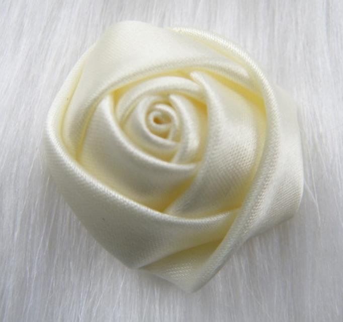 2022 new 28 Colors Mini Satin Ribbon Rose Flower Hair Accessories For Girls Kids Children Handmade Rolled Fabric Flowers For Hair Clip Or