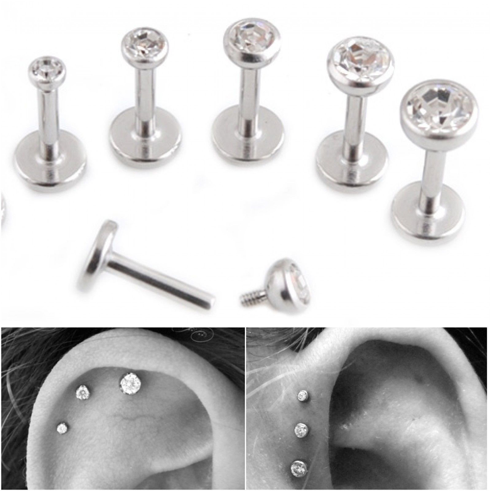 Gem Lip Stud Cartilage Helix Tragus Clear Crystal Ear Labret Piercing Earring BAR Internally Threaded 16G Diamond Lip Ring Lot Surgical Steel
Gem Lip Stud Cartilage Helix Tragus Clear Crystal Ear Labret Piercing Earring BAR Internally Threaded 16G Diamond Lip Ring Lot Surgical Steel