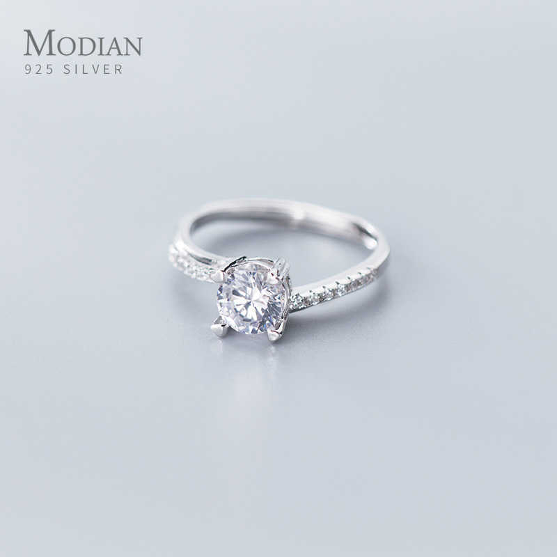 Classic Sparking AAA Zircon Wedding Engagement Ring for Women Pure 925 Sterling Silver Adjustable Size Fine Jewelry 210707
Classic Sparking AAA Zircon Wedding Engagement Ring for Women Pure 925 Sterling Silver Adjustable Size Fine Jewelry 210707