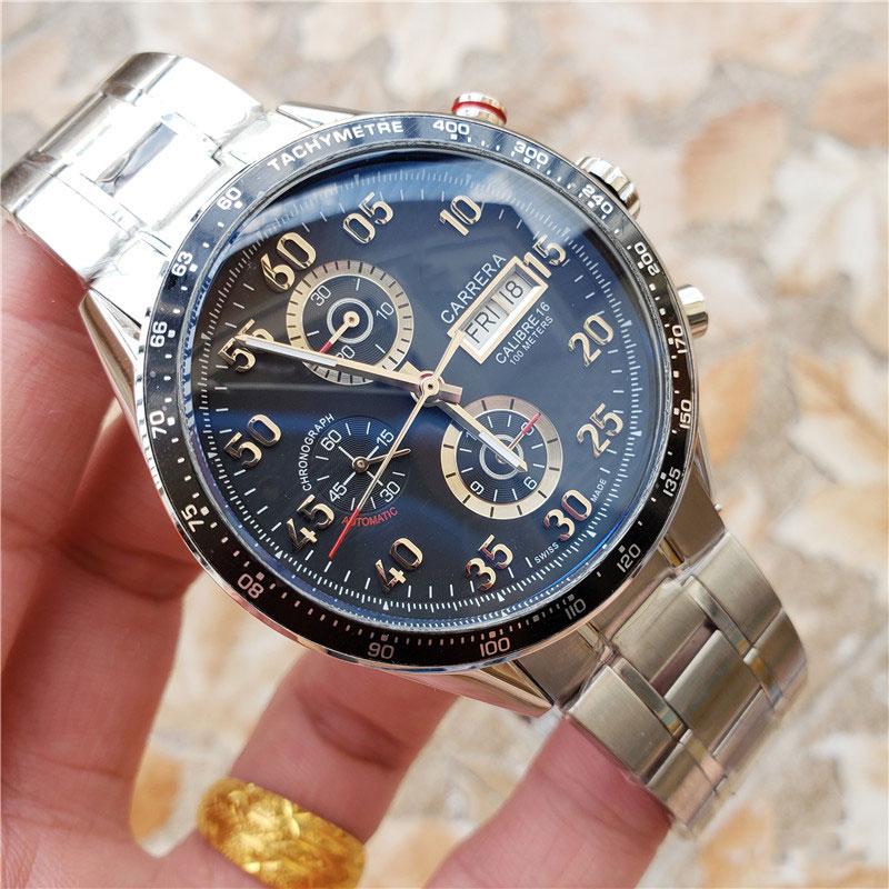 Men's new hot selling luxury mechanical watch business style steel watchband waterproof high quality 45mm, Black
Men's new hot selling luxury mechanical watch business style steel watchband waterproof high quality 45mm, Black