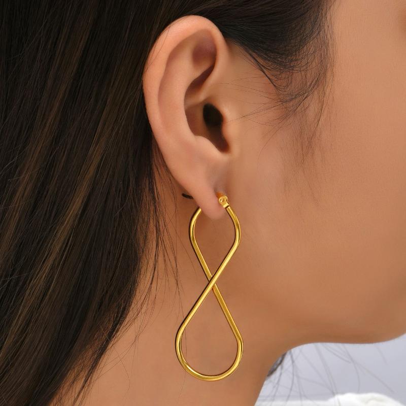 Stud Eight-shaped Design Female Earrings For Girlfriends Bar Party Club Birthday Wedding Jewelry Accessories, Golden;silver
Stud Eight-shaped Design Female Earrings For Girlfriends Bar Party Club Birthday Wedding Jewelry Accessories, Golden;silver