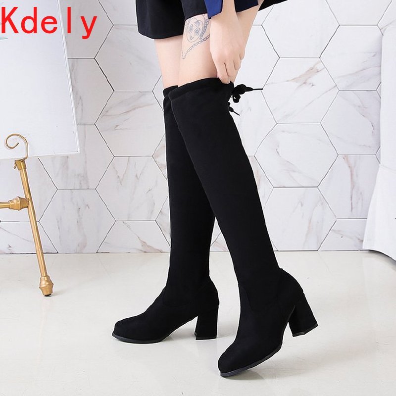 Boots Fashion Women Spring Winter Over The Knee Heels Quality Suede Long Comfort Square Botines Mujer Thigh High 7TWP, Black
Boots Fashion Women Spring Winter Over The Knee Heels Quality Suede Long Comfort Square Botines Mujer Thigh High 7TWP, Black