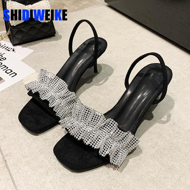 Dress Shoes 2021 Summer Women High Heels Crystal Sandals Wedding Bridal Stiletto Sandles Glitter Prom Elegant Stripper Diamond, Black
Dress Shoes 2021 Summer Women High Heels Crystal Sandals Wedding Bridal Stiletto Sandles Glitter Prom Elegant Stripper Diamond, Black
