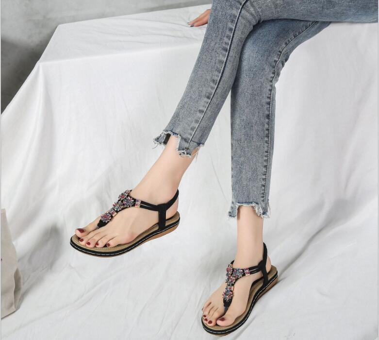 Summer Large Flat Sole Casual Fashion Toe Sandals For Women's Comfort Soft Shoes Bling Beach Flower, Black
Summer Large Flat Sole Casual Fashion Toe Sandals For Women's Comfort Soft Shoes Bling Beach Flower, Black