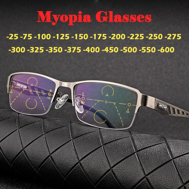 Sunglasses Titanium Alloy Multifocal Myopia Glasses Men High Quality Half Frame Progressive Nearsighted Unbreakable Eyeglass -200
Sunglasses Titanium Alloy Multifocal Myopia Glasses Men High Quality Half Frame Progressive Nearsighted Unbreakable Eyeglass -200