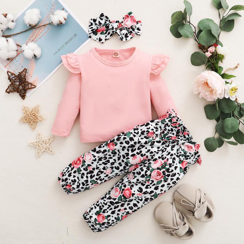 Clothing Sets Infant Baby Girl Fall Outfit Solid O-Neck Long Sleeve Pullover T-Shirt Tops+Flower Print Trousers+Headband
Clothing Sets Infant Baby Girl Fall Outfit Solid O-Neck Long Sleeve Pullover T-Shirt Tops+Flower Print Trousers+Headband