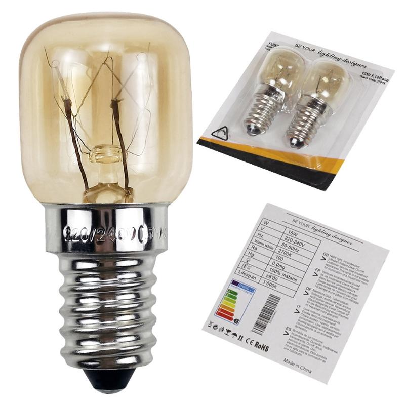 Other Lighting Bulbs & Tubes 2pcs 220V E14 300 Degree High Temperature Resistant Microwave Oven Bulb Cooker Lamp 15/25W Drop