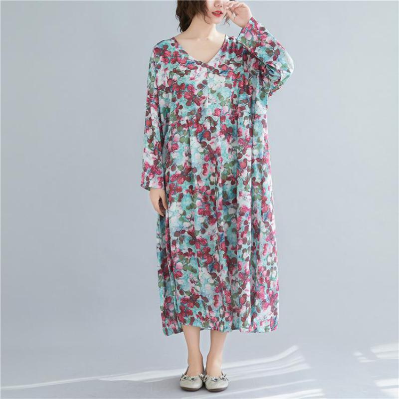 Johnature Loose Comfortable Plus Size Retro Print V-neck Long Sleeve Dresses Autumn Simple Leisure Women Fashion Dress 210521, Multi
Johnature Loose Comfortable Plus Size Retro Print V-neck Long Sleeve Dresses Autumn Simple Leisure Women Fashion Dress 210521, Multi