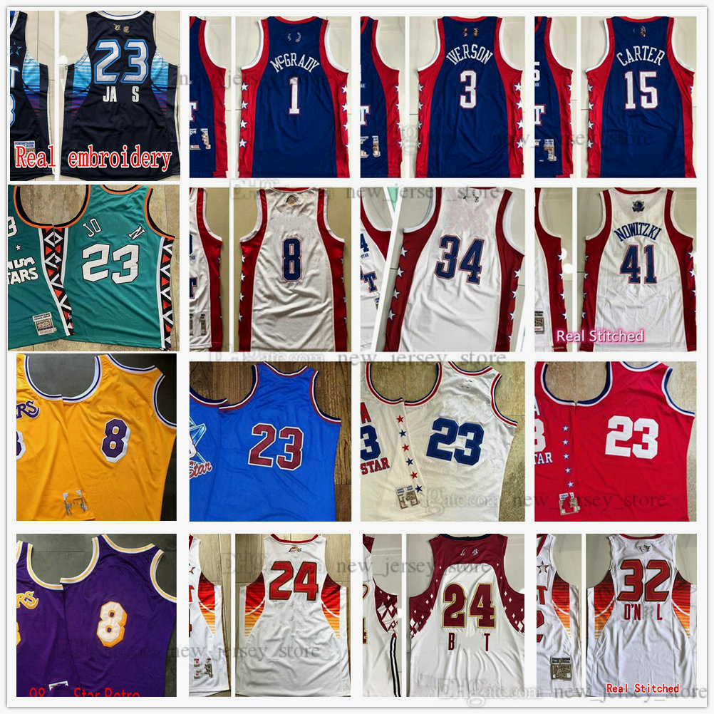 Mitchell and Ness 1996 West East All-Star Basketball Jerseys Real Authentic Stitched 1 Tracy 3 Allen McGrady Iverson 15 Carter 23 James AllStar 2004 2003 2007 1998 2009, Allstar 2007
Mitchell and Ness 1996 West East All-Star Basketball Jerseys Real Authentic Stitched 1 Tracy 3 Allen McGrady Iverson 15 Carter 23 James AllStar 2004 2003 2007 1998 2009, Allstar 2007