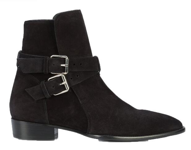 Suede Buckle Biker Wyatt Boots Winter Men Cowboy Boooties Chelse Shoes