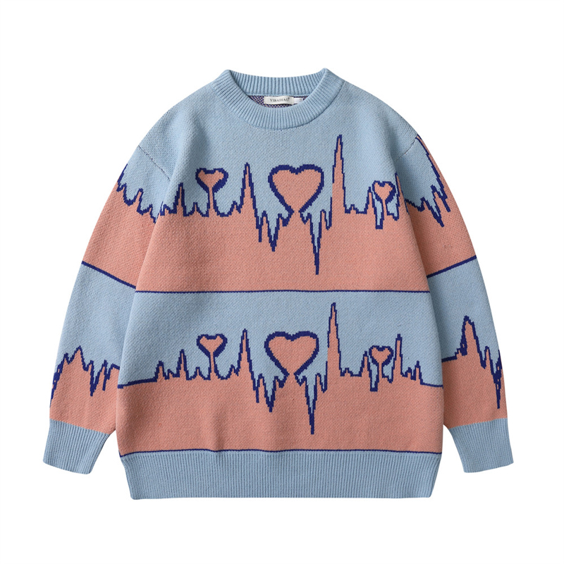 Men's Women crew Neck Knitted Sweaters Streetwear Heart Printed Hip Hop Harajuku Pullover Knitwear Tops Fashion Knit Outwear Male 8830, T8830 pink
Men's Women crew Neck Knitted Sweaters Streetwear Heart Printed Hip Hop Harajuku Pullover Knitwear Tops Fashion Knit Outwear Male 8830, T8830 pink