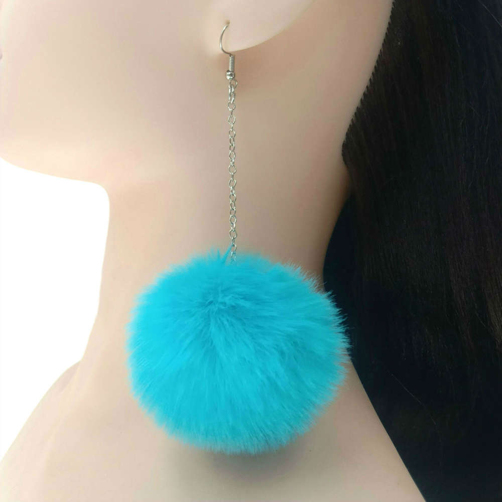 earrings Can be customized 6cm silver long chain rabbit fox hair ball earrings, Golden
earrings Can be customized 6cm silver long chain rabbit fox hair ball earrings, Golden