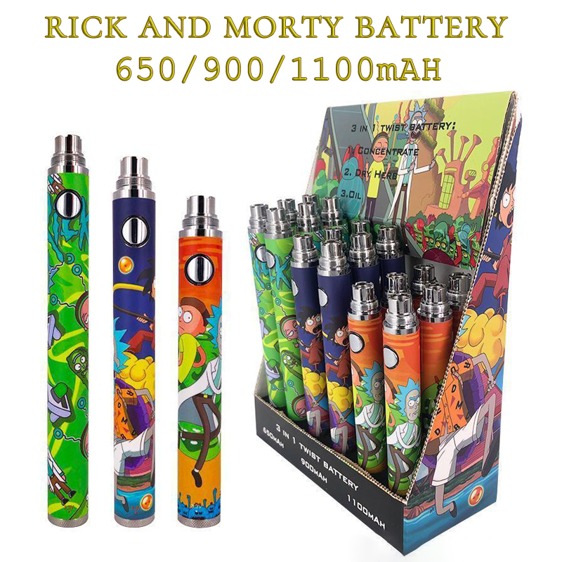 R AND M Cartoon Pre-heating Vape Pen Battery USB Charger Blister Kits 650mah/900mah/1100mah 3 In One 510Thread E Cigarette Variable Voltage
R AND M Cartoon Pre-heating Vape Pen Battery USB Charger Blister Kits 650mah/900mah/1100mah 3 In One 510Thread E Cigarette Variable Voltage