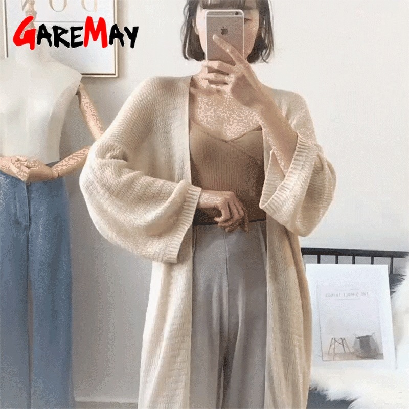 Women's Casual Long Modal Cotton Sweater Comfortabl Cardigan Soft Strong Simple Solid Free Size Loose kardigan korean top 210428