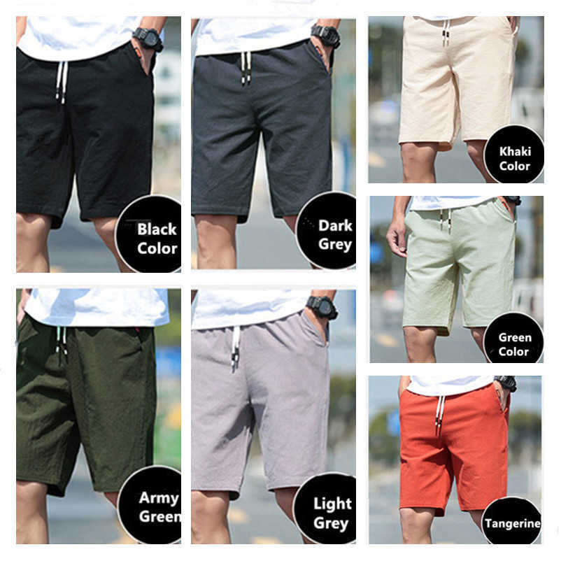 Shorts Summer Men Loose Stretched Cortos Black Khaki Blue Thin Cotton Man Plus Size 6XL 7XL 8XL 9XL Oversized Beach Short 210629