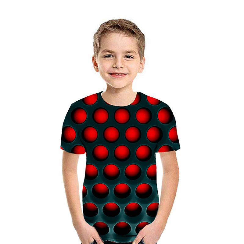 Round hole pattern children 3D printed T-shirt animal print summer daily sweatshirt round neck short sleeve high quality, Blue
Round hole pattern children 3D printed T-shirt animal print summer daily sweatshirt round neck short sleeve high quality, Blue