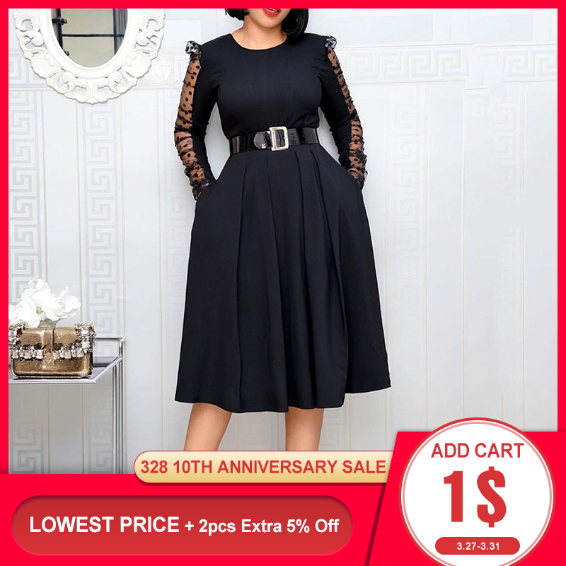 Elegant Black Mesh Long Sleeve Dress Spring 2021 2XL Plus Size Office Dresses For Women Ladies Tunic Work Wear Clothes Midi
Elegant Black Mesh Long Sleeve Dress Spring 2021 2XL Plus Size Office Dresses For Women Ladies Tunic Work Wear Clothes Midi