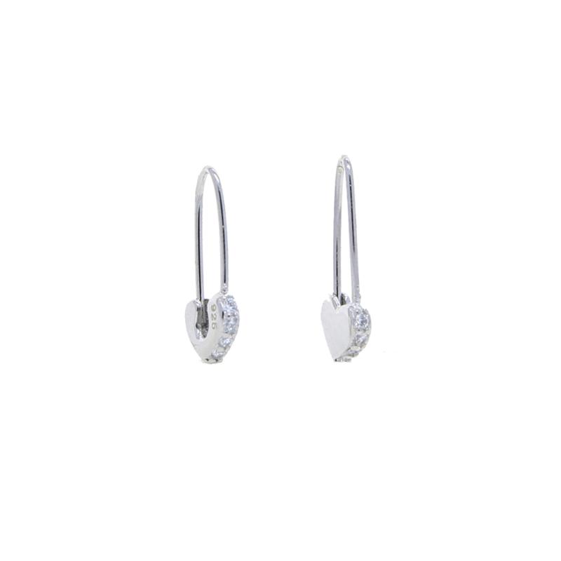 Stud Arrival Tiny Cute 925 Sterling Silver Cz Paved Safety Pin Long Earrings Ear Threader Fashion Jewelry Exquisite
