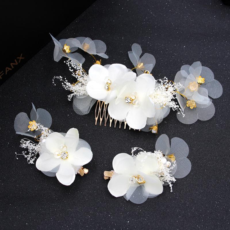 Hair Clips & Barrettes White Cloth Flower Golden Leaf Soft Chain Band Bride Wedding Bridesmaid Girls Accessories, Golden;silver
Hair Clips & Barrettes White Cloth Flower Golden Leaf Soft Chain Band Bride Wedding Bridesmaid Girls Accessories, Golden;silver