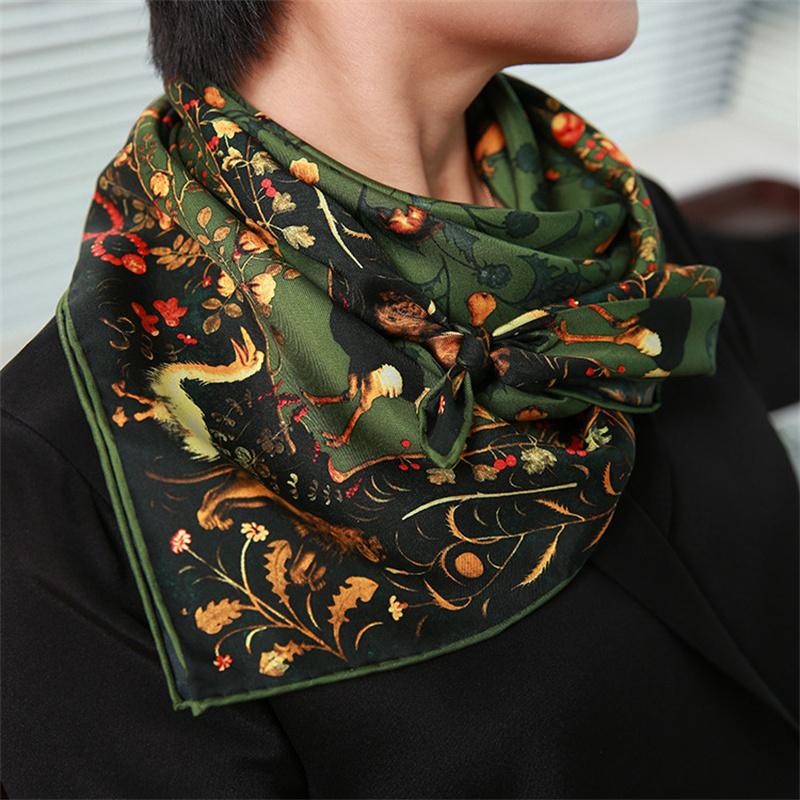 Scarves Army Green Luxury Natural Silk Scarf Women Birds And Flowers Printed 100% Real Twill 90cm Square Bandana Neck Shawl
Scarves Army Green Luxury Natural Silk Scarf Women Birds And Flowers Printed 100% Real Twill 90cm Square Bandana Neck Shawl