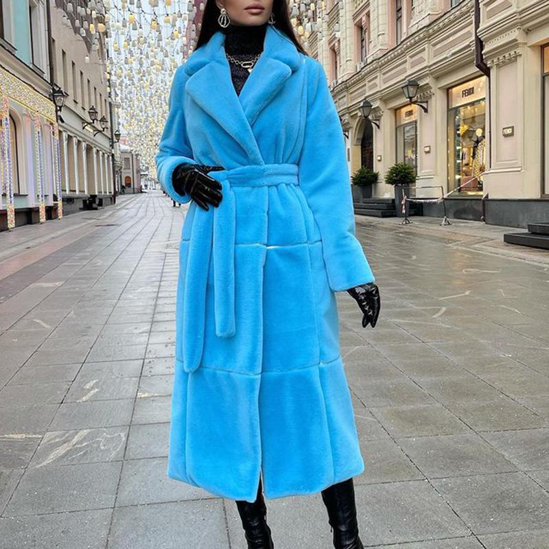 Women's Wool & Blends AGong Casual Thick Notched Coats Women Fashion Solid Tie Belt Jackets Elegant Fleece Long Female Ladies, White 
Women's Wool & Blends AGong Casual Thick Notched Coats Women Fashion Solid Tie Belt Jackets Elegant Fleece Long Female Ladies, White