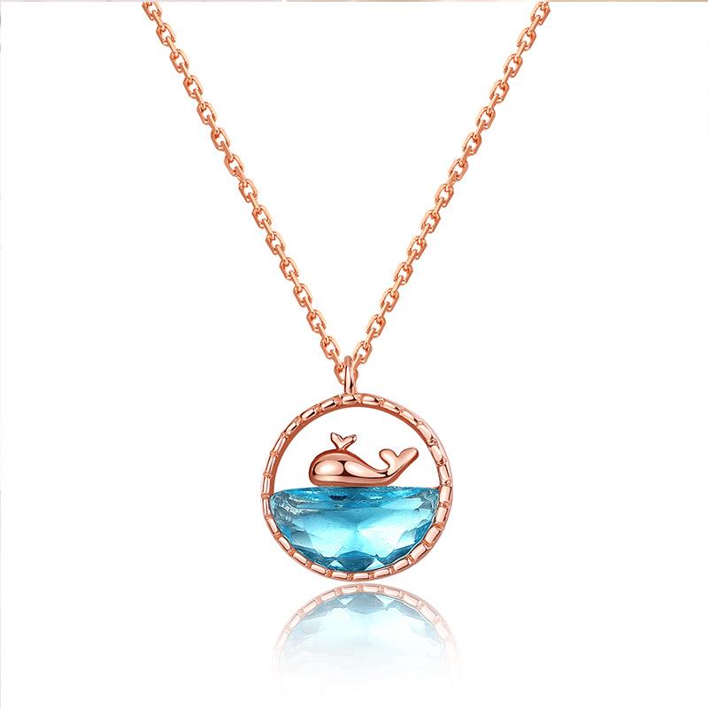 Pendant Necklaces S925 Sterling Silver Necklace Women Creative Whale Light Luxury Girlfriend Clavicle Chain 
Pendant Necklaces S925 Sterling Silver Necklace Women Creative Whale Light Luxury Girlfriend Clavicle Chain
