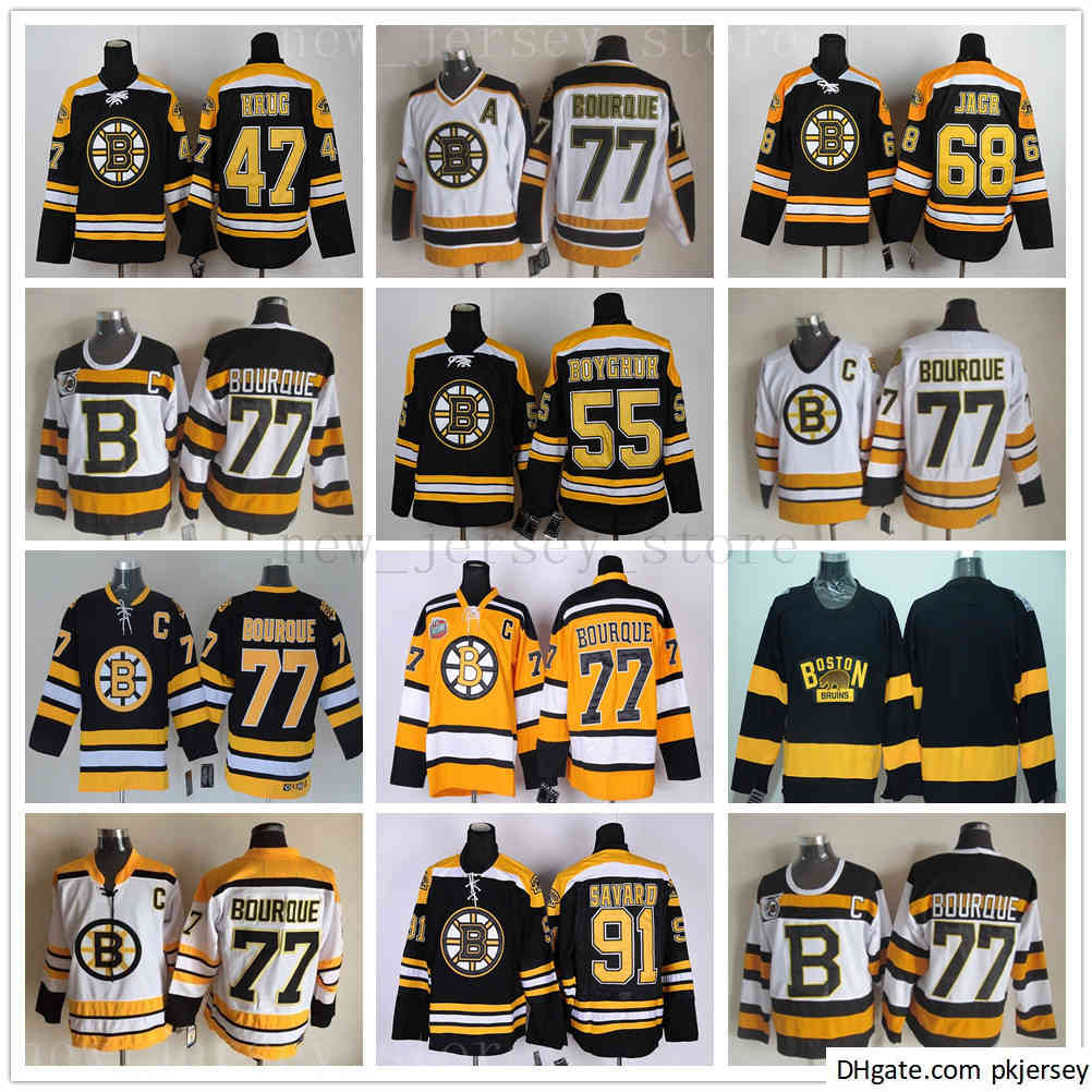 Vintage CCM 75th Boston Bruins 77 Ray Bourque Jersey Ice Hockey Old RD 91 Marc Savard 68 Jaromir Jagr Johnny Boychuk Torey Krug Jerseys, Black;red
Vintage CCM 75th Boston Bruins 77 Ray Bourque Jersey Ice Hockey Old RD 91 Marc Savard 68 Jaromir Jagr Johnny Boychuk Torey Krug Jerseys, Black;red