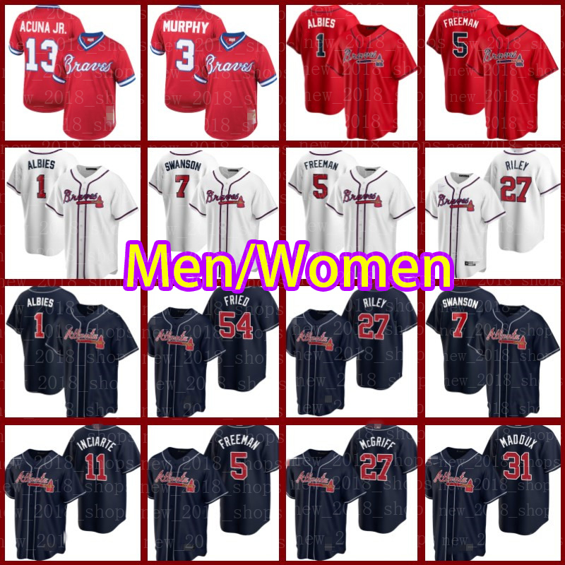 Braves Jerseys 13 Ronald Acuna Jr. Freddie Freeman Atlanta Ozzie Albies Dansby Swanson Women Cristian Pache Austin Riley Men Travis d'Arnaud, Blue;black
Braves Jerseys 13 Ronald Acuna Jr. Freddie Freeman Atlanta Ozzie Albies Dansby Swanson Women Cristian Pache Austin Riley Men Travis d'Arnaud, Blue;black