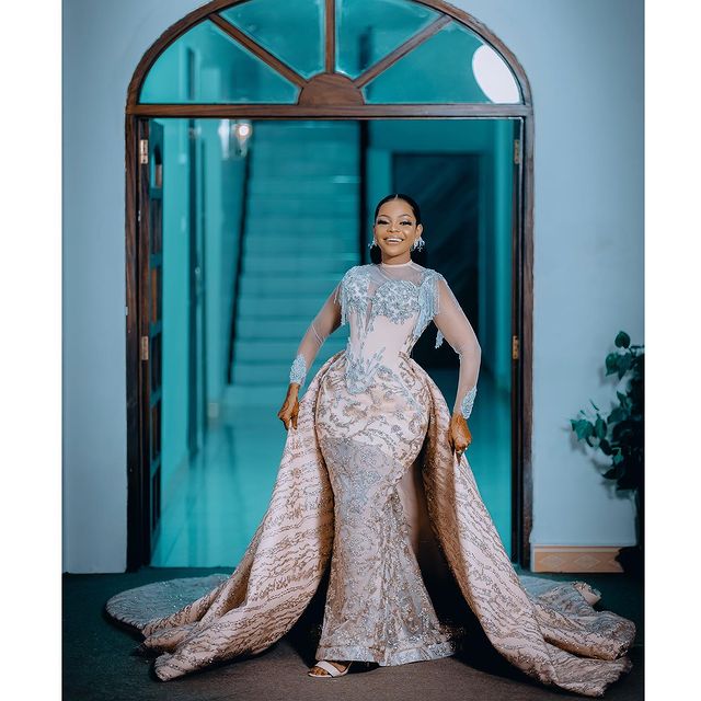 2021 Plus Size Arabic Aso Ebi Luxurious Mermaid Sexy Prom Dresses Lace Beaded Sheer Neck Evening Formal Party Second Reception Gowns Dress ZJ557