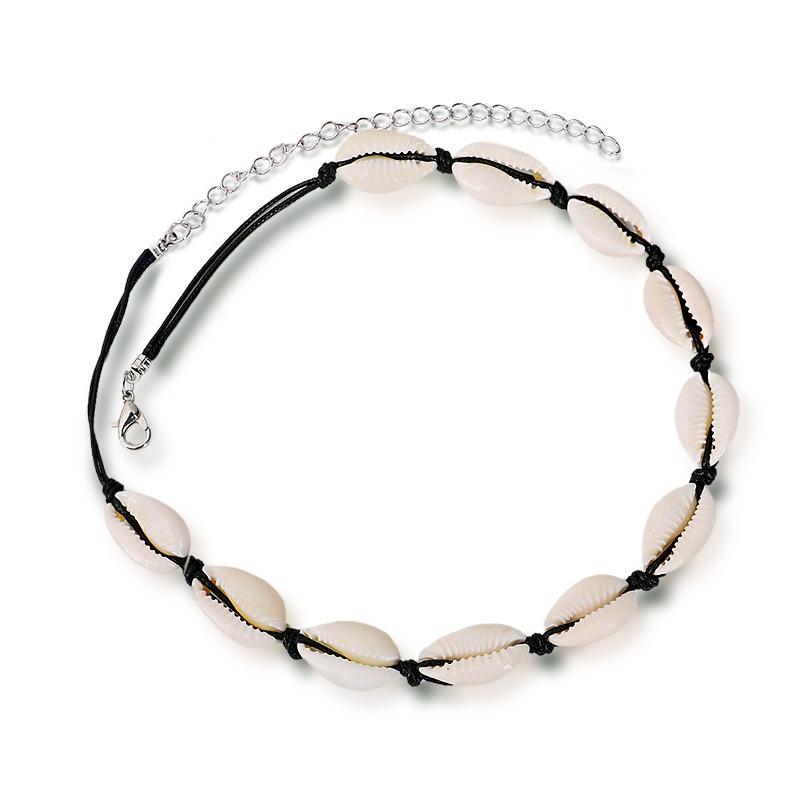 Chokers Bohemian Shell Necklace Natural Conch Hand Woven Black White Brown Rope Clavicle Chain Beach Party Gift Jewelry
Chokers Bohemian Shell Necklace Natural Conch Hand Woven Black White Brown Rope Clavicle Chain Beach Party Gift Jewelry