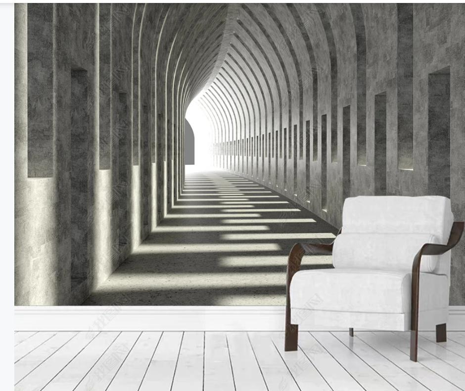 modern wallpaper for living room Extend 3d wallpapers background wall at the end of the corridor