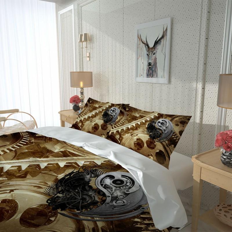 European Gear Printing Bedding Household Textiles Single Bed Double Duvet Cover Pillow Case Sheet Boy Girl Set Sets