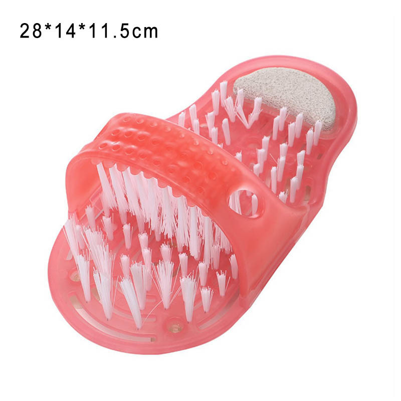 1Pcs Bath Shoe Shower Brush for Feet Care Massager Slippers PVC Foot Scrubber Bathroom Products with Pumice Stone