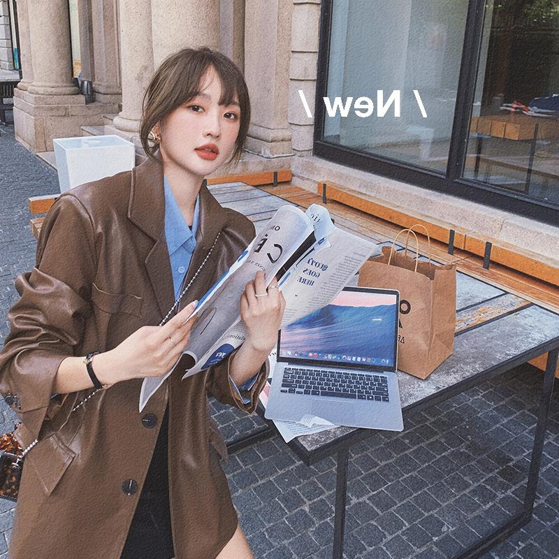 Women's Leather & Faux Real S Fashion Brown Suit Jacket Female 2021 Spring Autumn Loose Retro Fried Street PU Motorcycle, Black
Women's Leather & Faux Real S Fashion Brown Suit Jacket Female 2021 Spring Autumn Loose Retro Fried Street PU Motorcycle, Black