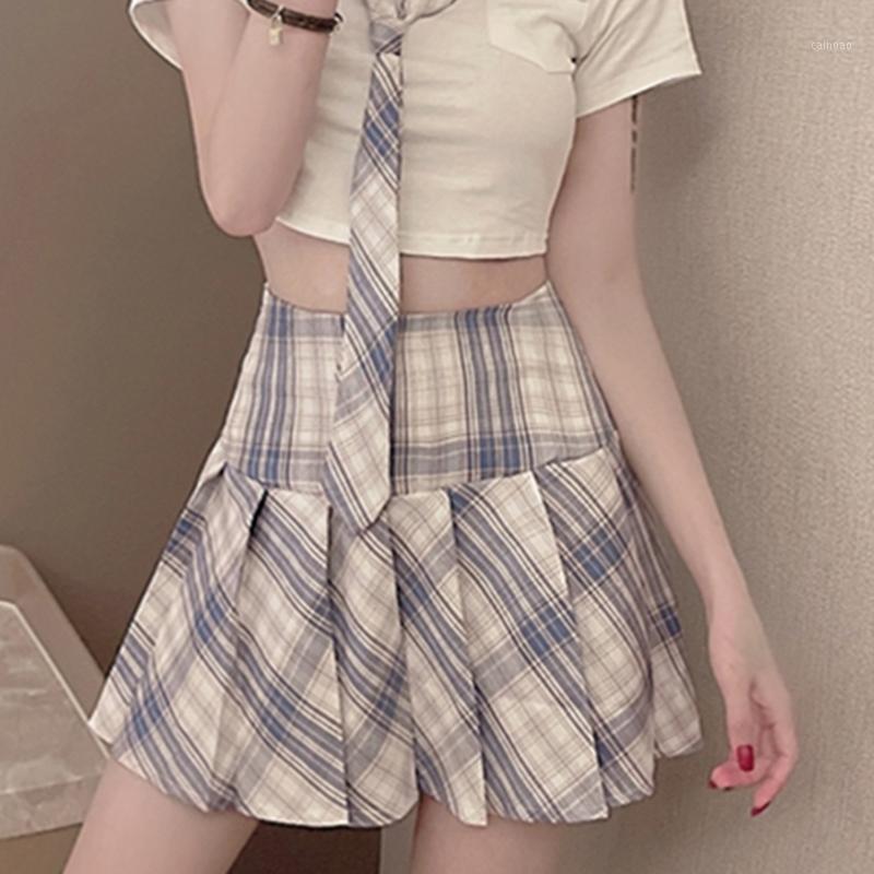 Casual Preppy Style Pleated Skirt Jk Plaid A-Line Women Korean Cute Sweet High Waist Mini Skirts Ladies Summer Harajuku Kawaii, Blue
Casual Preppy Style Pleated Skirt Jk Plaid A-Line Women Korean Cute Sweet High Waist Mini Skirts Ladies Summer Harajuku Kawaii, Blue