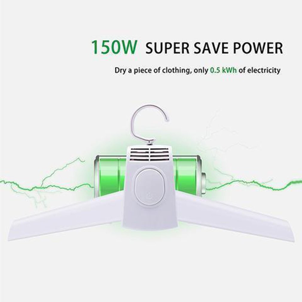 Electric Droogrek Smart Hang Dry Portable Outdoor Travel Mini Folding Available Clothing Shoes Heater 150W
