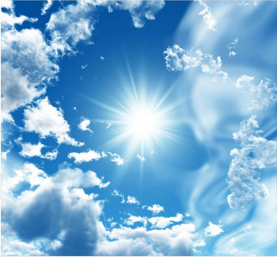 Dream blue sky white cloud ceiling mural 3d murals wallpaper for living room