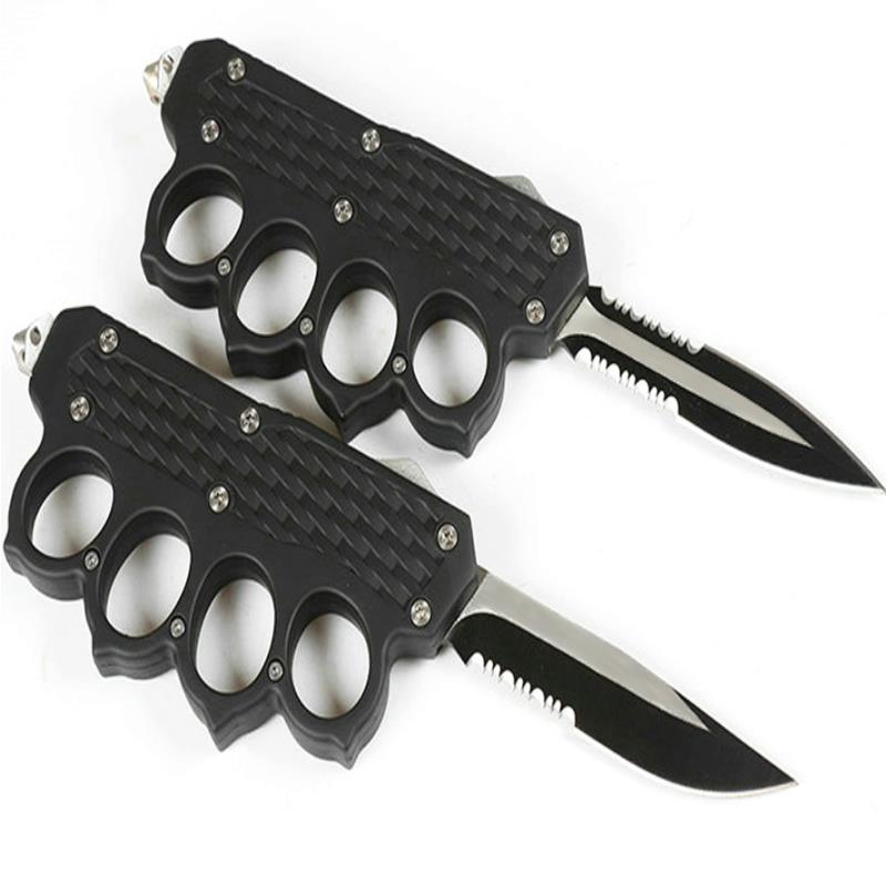 Top Action/Single Knuckle AUTO Tactical Knife 440C Bag With Edge Serrated Blade Double Pocket Gift Quality EDC Nylon Knives Juudp
Top Action/Single Knuckle AUTO Tactical Knife 440C Bag With Edge Serrated Blade Double Pocket Gift Quality EDC Nylon Knives Juudp