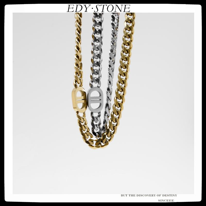 Chains EDY Hollow DD Letter Design Exaggerated Retro Titanium Steel Thick Chain Choker Necklace Bracelet For Women Girls Party Jewelry
Chains EDY Hollow DD Letter Design Exaggerated Retro Titanium Steel Thick Chain Choker Necklace Bracelet For Women Girls Party Jewelry
