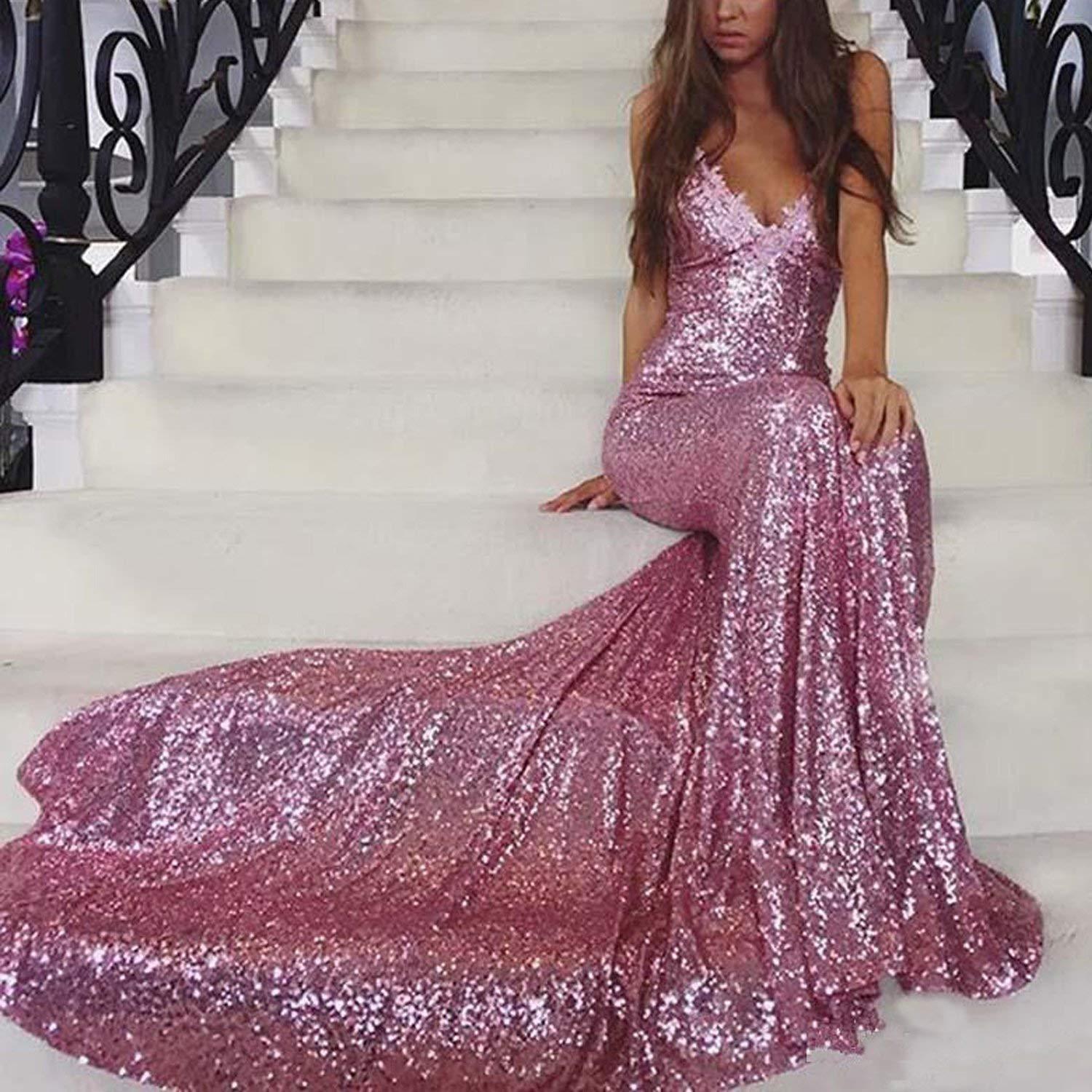 Sequined Mermaid Evening Dresses 2021 with Dubai Middle East Formal Gowns Party Prom Dress Spaghetti Straps Plus Size Vestidos De Festa