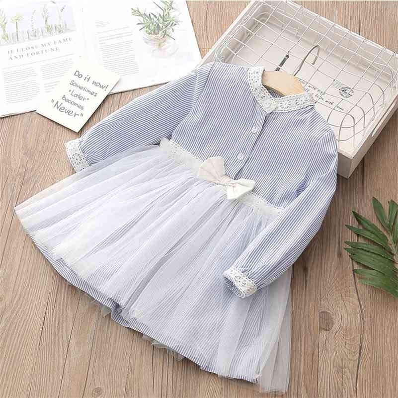 Spring Autumn 2 3 4 6 8 10 12 Years Children'S Clothing Crew Neck Bow Long Sleeve Striped Dresses For Kids Baby Girls 210701, Blue
Spring Autumn 2 3 4 6 8 10 12 Years Children'S Clothing Crew Neck Bow Long Sleeve Striped Dresses For Kids Baby Girls 210701, Blue